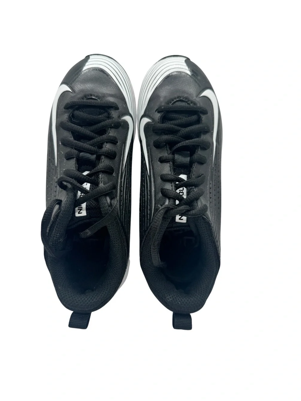Nike Vapor Keystone 2 Low Youth Baseball Cleats Black White Little Boys Sz 1.5Y